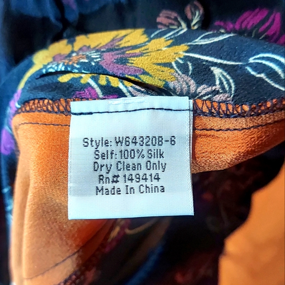 Johnny Was Workshop Multi Silk Floral Print Elastic Waist Palazzo Pant WM Sz XL - Picture 4 of 11